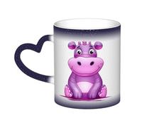 VducK Tasse à thé personnalisée avec motif hippopotame violet 325 ml