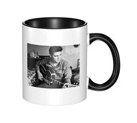 VDUCK Tasse en céramique double couleur de la chanteuse Elvis Presley Rock, tasse en céramique double couleur, passe au micro-ondes et au lave-vaisselle.