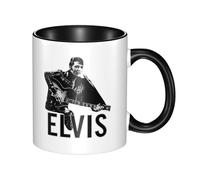 VDUCK Tasse en céramique double couleur de la chanteuse Elvis Presley Rock, tasse en céramique double couleur, passe au micro-ondes et au lave-vaisselle.