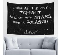 Vdumhid Lil Peep Tapisserie Love Rapper Tapisserie murale à suspendre Décoration d'intérieur Cadeau Chambre Salon Porte 152,4 x 101,6 cm