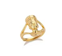 vdwv Bague réglable de la reine africaine rétro vintage brillante pour femme et homme Bijoux ethniques égyptiens, Métal, Aucune pierre précieuse