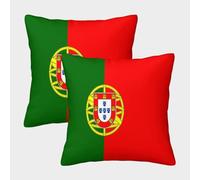 VDYNDYIW Drapeau du Portugal Housse De Coussin Ensemble De 2 pour Chambre, Canapé, Chaise, Lit,Jardin Confort Et Douceur Garantis Housses De Coussin avec Fermeture À Glissière 40x40cm