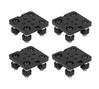 Ve plaque de roue Small Groove Slot Gantry Tod Aluminium ALLIAGE CNC PIÈCES IMPRIMANTE 3D Black 4PCS SET pour 2020 European Standard Aluminium Section Cursey Accessoires