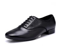 VEACAM Chaussures De Danse Latine pour Hommes, À Lacets, Élégantes, Modernes, pour Danse De Salon, Tango, Salsa, Entraînement Et Danse Sociale,Suede Sole 4.5cm,38 EU