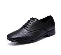 VEACAM Chaussures de Danse pour Hommes, Talon Standard, Cuir synthétique, Chaussures de Salle de Bal pour Danse de Salsa, Latine et Tango,Suede Sole,41 EU