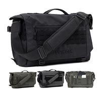 VEAGIA Sacs bandoulière Sacs Messenger Sacs pour ordinateur portable Style tactique Mallette Bandoulière amovible Sacoches (42x28x11.5cm, Noir)