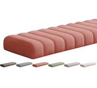 VEAI Coussin de Banc de Jardin Antidérapant - avec Housse Amovible Lavable - Intérieur/Extérieur Coussin de Siège Assise Confort pour Mobilier, Terrasse, Balancelle et Canapé(Peach,50x90CM)