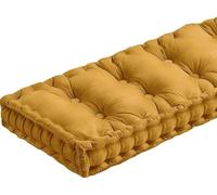 VEAI Coussin de Banc Intérieur/Extérieur - 120/180/100/90/80 x 40/50 Cm - Banc Assise Coussin 8-10cm pour Jardin, Terrasse, Salle à Manger, Sièges de Fenêtre et Balançoires(Mustard Yellow,65x65x10cm)