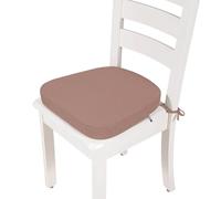 VEAI Coussins de Chaise avec Liens - 40x38/43x40cm Galette de Chaise Lavables et antidérapants - pour l'intérieur et l'extérieur - pour Tabourets, Chaises, Bancs et Sols(16,40x38x5cm)