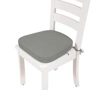 VEAI Coussins de Chaise avec Liens - 40x38/43x40cm Galette de Chaise Lavables et antidérapants - pour l'intérieur et l'extérieur - pour Tabourets, Chaises, Bancs et Sols(19,43x40x8cm)