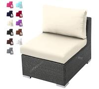 VEAI Housse de Coussin Canapé Exterieur Extensible 65 x 45/65 x 95cm 1/2/3 Places Housses de Coussin de Siège de Canapé pour Salon de Jardin, Canapé, Terrasse(Beige,M(100-125cm/39-49in))