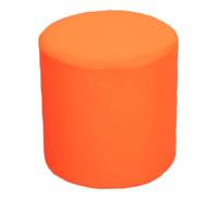 VEAI Housse de Pouf Ottomane Rond Extensible, 30x30cm Housse de Tabouret Confortable et Anti-poussière pour Tabouret Rond, Housse de Pouf Lavable en Machine avec élastique(Orange)
