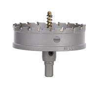 Vearter 111mm Scie Cloche en Métal, Carbure Tungstène Coupeur TCT Trou avec Foret de Centrage, pour Acier Inoxydable, Alliage, Cuivre, Fer, Plastique, Fibre de Verre