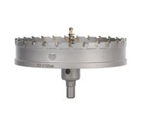 Vearter 155mm Scie Cloche en Métal, Carbure Tungstène Coupeur TCT Trou avec Foret de Centrage, pour Acier Inoxydable, Alliage, Cuivre, Fer, Plastique, Fibre de Verre