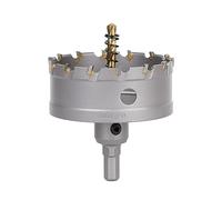 Vearter 78mm Scie Cloche en Métal, Carbure Tungstène Coupeur TCT Trou avec Foret de Centrage, pour Acier Inoxydable, Alliage, Cuivre, Fer, Plastique, Fibre de Verre