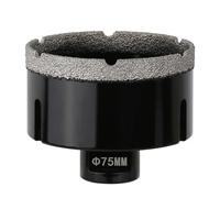 Vearter Carotteuse diamantée à sec 75 mm, raccord fileté M14, scie cloche soudée sous vide pour maçonnerie, couronne de forage diamantée pour carrelage, marbre, granit, porcelaine, béton et pierre de