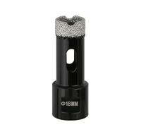 Vearter Carotteuse diamantée à sec de 18 mm, raccord fileté M14, scie cloche soudée sous vide pour maçonnerie, couronne de forage diamantée pour carrelage, marbre, granit, porcelaine, béton et pierre