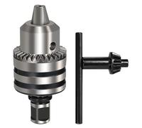 Vearter Mandrin à couronne dentée 3-16 mm, mandrin B16 avec e mandrin, adaptateur de mandrin avec tige Weldon de 19 mm, accessoires de tour pour perçage