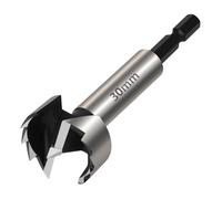 Vearter Mèche Forstner de 30 mm, multi-dents en acier à haute teneur en carbone avec tige hexagonale, foret perforé pour bois, bois massif, MDF, plastique, panneaux de particules, contreplaqué