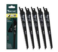 Vearter S644D 5 pièces/ensemble lames de scie alternative 6 pouces 6TPI HCS 150mm sabre pour couper le bois PVC pour Bosch Makita Dewalt outil de bricolage 1 ensemble