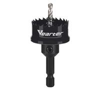 Vearter Scie cloche bi-métal 32 mm, foret à bois, tige hexagonale de 6,35 mm, cobalt fin M42, avec mandrins pour bois, métal, cuivre, plâtre, PVC, plaque d'acier, cloison sèche