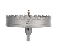 Vearter TCT Scie-cloche en carbure de tungstène 150 mm avec foret pilote - Cutter pour métaux durs, acier inoxydable, acier doux, alliage d'aluminium, cuivre, fer, plastique et fibre de verre
