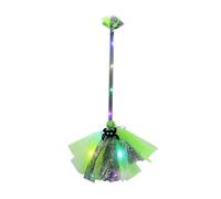 Veasbuu Balai de sorcière d'Halloween - Accessoire de costume avec lumière LED portable, parfait pour fêtes d'Halloween, maisons hantées, événements dans cimetières, salles d'évasion, les
