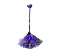 Veasbuu Balai de sorcière d'Halloween - Balai de costume avec lumière LED, idéal pour les fêtes d'Halloween, les décorations de maison hantée, les cimetières, les salles d'évasion, les spectacles de