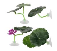 Veasbuu Betta Resting Leaves, 4 Pieces Realistic Aquarium Plant Leaves, 5.12 inches Betta Fish Rest Bed Decor, Fish Tank Sleeping Hiding Spot for Breeding, Playing, Aquarium Decoration Accessories