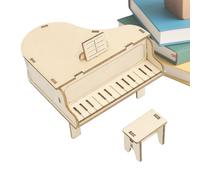 Veasbuu Boîte à Musique Piano - Jeu De Construction en Bois Scientifique Éducatif - Boîte À Musique Mécanique Piano Scientifique - pour Adultes Familles Amis École Anniversaire 7 à 14 Ans
