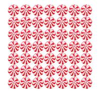 Veasbuu Boutons de Noël pour la, 50 pièces Sur Accessoires de Ronds Décoratifs | 4 Trous Sucre d'orge Boutons en Résine pour Vêtements - Pour Femmes Maison Noël Projet Fait Main Pull