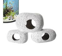 Veasbuu Cachettes de crevettes | Cave poreuse de crevettes - Décoration réaliste pour aquarium Betta au repos et à l'élevage