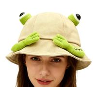 Veasbuu Chapeau Déguisement Grenouille,Accessoires Vestimentaires Mignons Drôles Et Chauds | Chapeau Animal Pour Adultes,Pour Quotidien Intérieur Extérieur Pique Niques Randonnées Fête Anniversaire