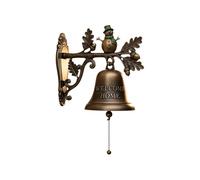 Veasbuu Christmas Bells Decor, Vintage Welcome Doorbell, 7.09 inches Santa Claus Reindeer Snowman Design, Festive Hanging Ornament for Indoor Outdoor Yard, Home Garden Holiday Decorations