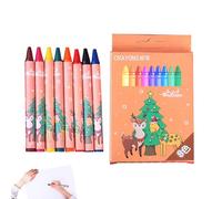Veasbuu Crayons pour - Ensemble de fournitures d'art de Noël de 8 couleurs, kit de coloriage scolaire pour garçons et filles, parfait pour la maternelle, la salle de classe, la maison, les