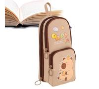 Veasbuu Cute Pencil Case for Girls | Capybara Panda Pen Case, 6-Layer Aesthetic Pencil Pouch & Organizer for Stationery, School & Office Supplies Cute Stationery Holder for Pens