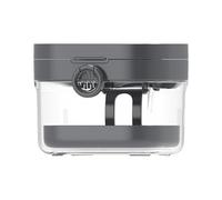 Veasbuu Denture Soaking Container, Denture Bath Case, 3.62x2.8x3.78 inches Teeth Protection Cover, Cleaning Tool Set, Built in Mirror, Portable for Teen, Girls, Boys, Children and Elderly