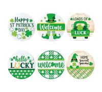Veasbuu Dessous-de-verre décoratif en forme de trèfle pour la Saint-Patrick, pour maison, chambre, restaurant, table, salle à manger, appartement, pizzeria, assiette et bol