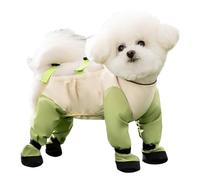 Veasbuu Dog Boot Suspenders, Waterproof Dog Shoes, Adjustable Protectors Walking, Glow in The Dark Strips, Raincoat Dogs Accessories, for Snow and Hardwood Floors