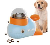 Veasbuu Dog Treat Dispenser with Button, Food Dispensing Dog Toy, 8.46x5.71 inches Compact Design Anti Gulping Puppy Feeding Tool for Enrichment, Mentally Stimulating and Physical Training