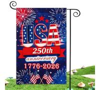 Veasbuu Drapeaux de jardin patriotiques, bannière de patio du 250e anniversaire des États-Unis - Drapeaux décoratifs pour patio 30 x 46 cm | Pour décorateurs de collection Memorial Day 4 juillet