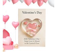 Veasbuu En forme de cœur pour la Saint-Valentin, cœur romantique comme souvenir, carte émotionnelle pour les couples au format de poche, pour hommes et femmes, mère, mariage, anniversaire, célébration