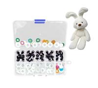 Veasbuu Eyes Animals, Glitter Safety Eyes, 5x2.56x0.83 inches Sparkly Plush Toy Craft Accessories with Washers, Domed Eye for Crochet Projects and Stuffed Animal Dolls Use