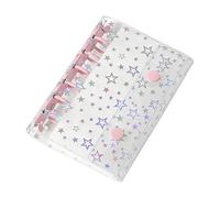 Veasbuu Feuilles de couverture transparentes pour reliure, planificateur budgétaire à paillettes A7 - Protection rechargeable pour cahier, albums, espèces, enveloppes, organiseur, dossier, feuilles