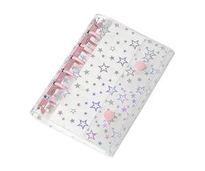 Veasbuu Feuilles de couverture transparentes pour reliure, planificateur budgétaire à paillettes A7 - Protection rechargeable pour cahier, albums, espèces, enveloppes, organiseur, dossier, feuilles