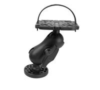 Veasbuu Fish Finder Mount - Marine Fish Finder Mount Base, Silicone Rail Track Adjustable Sonar Holder, Boat Deck Navigation Accessory for Trolling Angling Paddle Fishing Outdoor Use