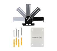 Veasbuu Flag Pole Holder, Metal Bracket Adjustable, Rust-Proof Aluminum Alloy Mount, Heavy-Duty Weather-Resistant Clamp, Secure Multi Angle Support, Perfect for Sports Events, Railings, Beach House