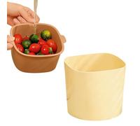 Veasbuu Food Waste Trash Can - Double-Layer Small Water Draining Garbage Bin, Garbage Basket with Removable Inner Colander, Odor-Control Scraps Bucket, Kitchen Compost Caddys for Coffee Grounds