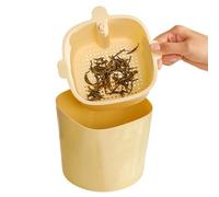 Veasbuu Food Waste Trash Can - Double-Layer Small Water Draining Garbage Bin, Garbage Basket with Removable Inner Colander, Odor-Control Scraps Bucket, Kitchen Compost Caddys for Coffee Grounds