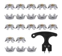 Veasbuu Golf Shoe Spike, 20 pieces Golf Spikes, 1,1 x 0,3 pouces Durable Enhanced Grip, Remplacement Wrench, Sprinter Nails Sport Accessories for Training Field Trail Road Jumping